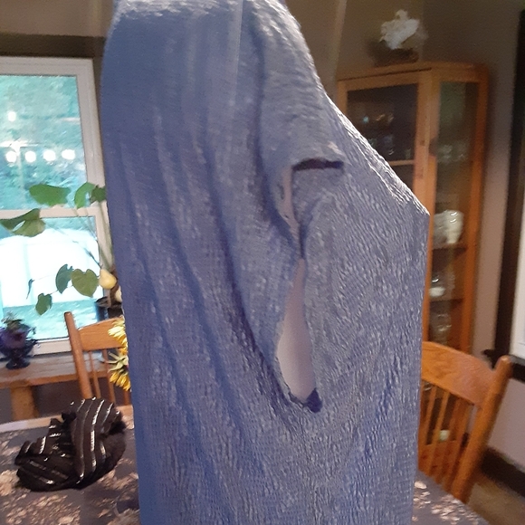 HOST PICK Size L petite Tanjay purple wrinkled stretchy blouse - Picture 5 of 13